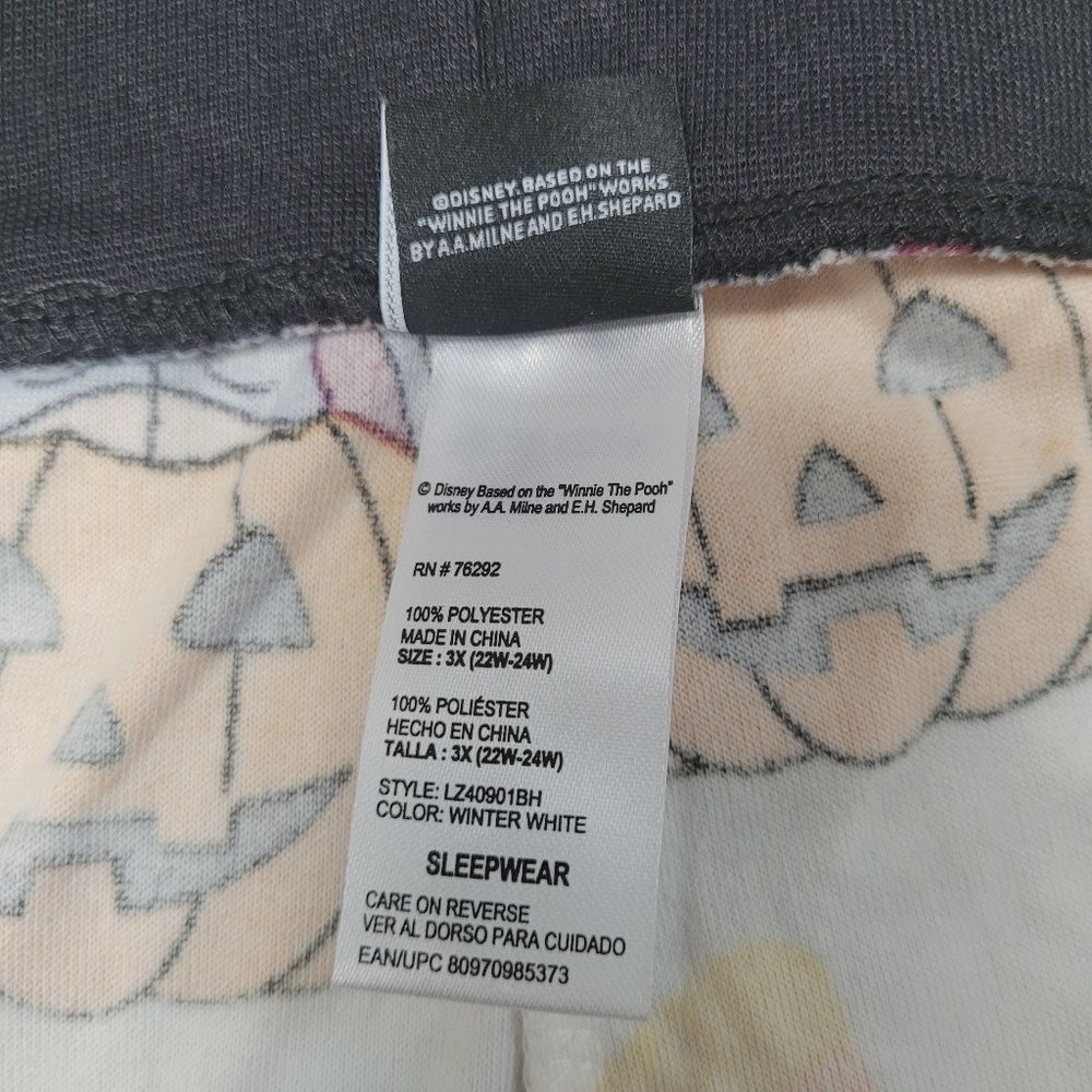 Disney Eeyore Jogger Pajama Loungewear Pants Plush Halloween Eeyore Pumpkin 3X - Picture 9 of 11
